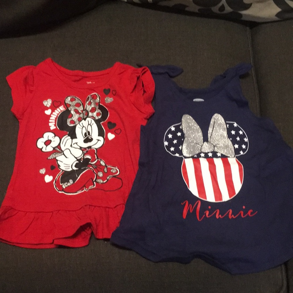 Lot of 2 Minnie Mouse shirts (size 2)